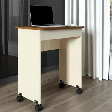 Imagem de Mesa Escrivaninha Compact 0,70 Com Rodízios e Gaveta - Ofertamo, Off W