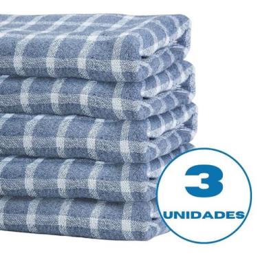 Imagem de kit Pano De Chão Alvejado Branco grande Tamanho70x40 saco duplo pano d