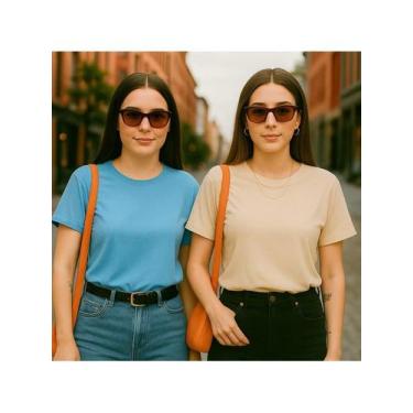 Imagem de KIT 2 T-Shirts com Azul Bebê e Varias Cores 100% Algodão Leve e Modern