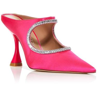 Imagem de Stuart Weitzman Xcurve Crystal 100 Mule, Magenta/transparente/magenta, 34
