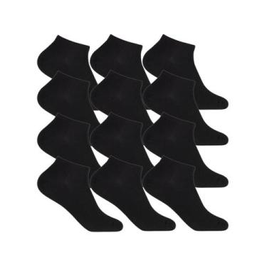 Imagem de Kit 12 Pares de Meias Invisível Masculina 39/43 Altomax, Preto, 39/43