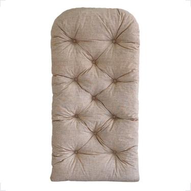 Imagem de Almofada Confortável Impermeável P/ Poltrona Cadeira Banco Linhão Bege