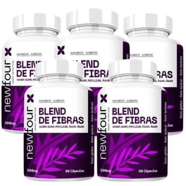 Imagem de Blend De Fibras Kit Com 5 Potes Com Total De 300 Capsulas - New Four