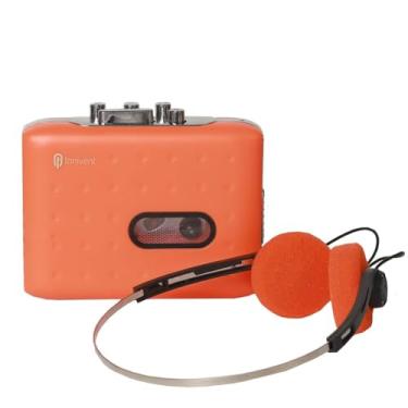 Imagem de Tangxi Gravador de Fita Portátil Cassette Player, Conversor de Cassete para MP3 Com Fone de Ouvido, Embutido Em Microfone, para Gravar e Reproduzir (laranja)