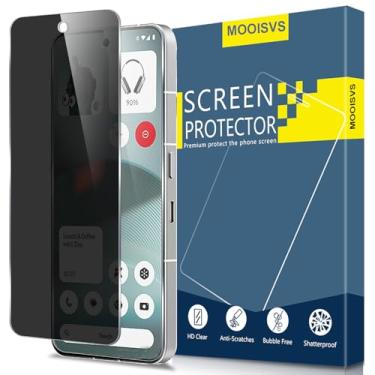 Imagem de MOOISVS [Pacote com 2 protetores de tela de vidro temperado para Nothing Phone 3, antiespião, dureza 9H, antiarranhões, sem bolhas