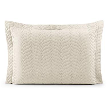 Imagem de Porta Travesseiro Avulso 70cm x 50cm Com Debrum 1 Peça Paris Matelado  Percal 150 Fios 100% Algodão - Palha