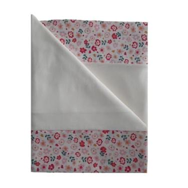 Imagem de Jogo de Lençol 3 Peças Mini Cama Malha 100% Algodão Flor Sandy Cru Arrumadinho