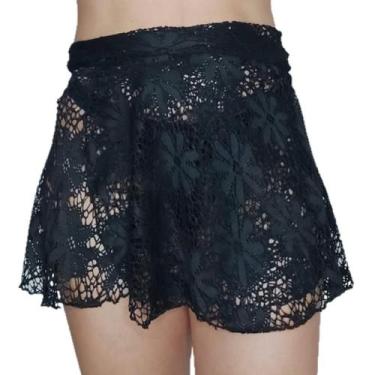 Imagem de Saia pareô com amarração saída de praia rendada tapa bumbum - Tropican