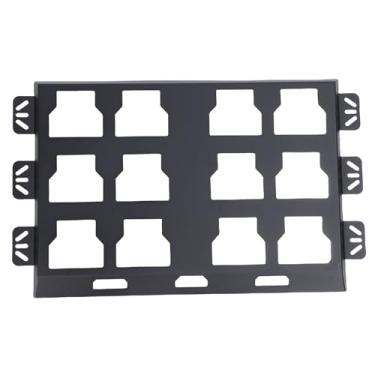 Imagem de Jiawu Placa de Montagem de Embalagem para Caixa de Ferramentas de Embalagem, Caixa de Ferramentas de Armazenamento Base de Liga de Alumínio na Parede ou Piso, Placa de Montagem da (Preto)