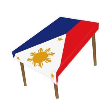 Imagem de Toalha de mesa grande de 1,5 × 2 metros, bandeira filipina de 1,5 x 2 m, para decoração de casa e jantar