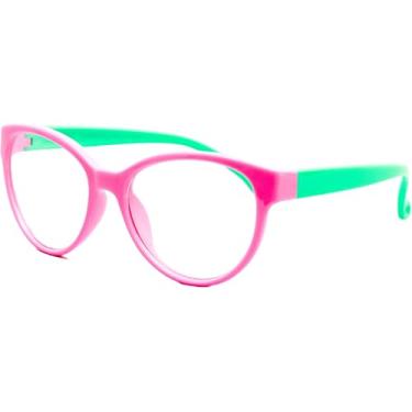 Imagem de Armação de Óculos Infantil/Juvenil YUCE Gatinho LA8197 (Gatinha, C3 - Rosa)