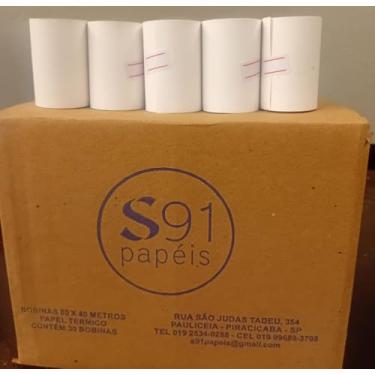 Imagem de Bobinas Térmicas, 57mm x 18m, Papel Térmico, 120 Unidades