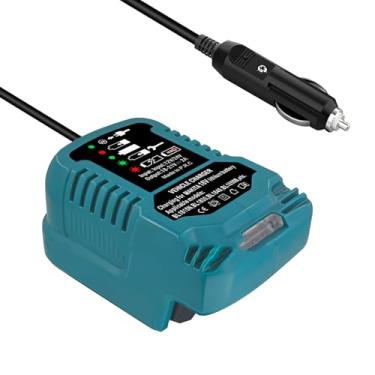 Imagem de Carregador de carro DC 12/24V plugue de isqueiro com luz indicadora LED adequado para baterias Makita18V BL1815 BL1820