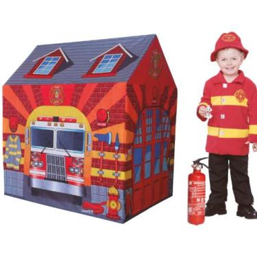 Imagem de Barraca Infantil Tenda Unissex Grande Estação Bombeiro 102cm Original 