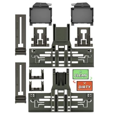 Imagem de Atualizado WPW10546503 W10546503 Ajustador de rack superior de lava-louças e caixa W10195372/3 para peças de lava-louças Kitchenaid Rack superior WPW10546503 KDTE334GPS0 KDFE104HPS0 Peças de máquina