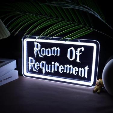 Imagem de Acrossoce Magic Novels Luz de letreiro neon, Luzes de Sinal de Requisito para Decoração de Parede, LED Neon Ha I rry Poter Magical World, Presente para Fãs de Filmes e Romance (Branco)