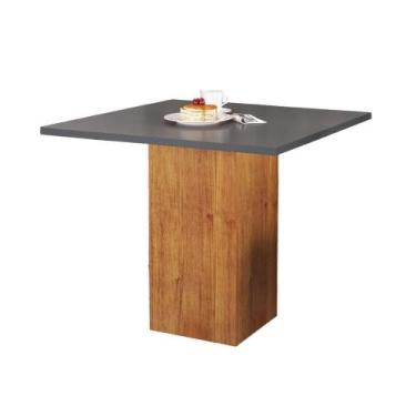 Imagem de Mesa Quadrada Para Sala De Jantar Lord Viero Madeirado/Cinza - VIERO M