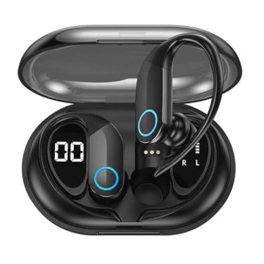 Imagem de Fone de Ouvido Bluetooth Para Corridas, 96 Horas para Reprodução, Design Esportivo com Display de Led, Gancho De suporte Que Não Cai, Com Microfone Embutido, Perfeito Para Treinos - Premium