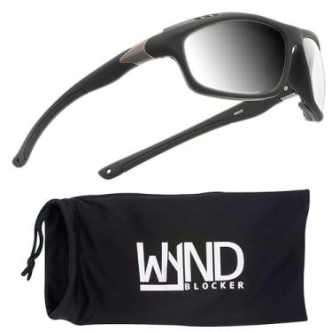 Imagem de WYND Blocker Óculos De Sol Fotocrômicos Transparentes E Resistentes Ao Vento, Para Olhos Secos, Motocicleta (Modelo 335 - Preto Fosco, Transparente/Fumê)