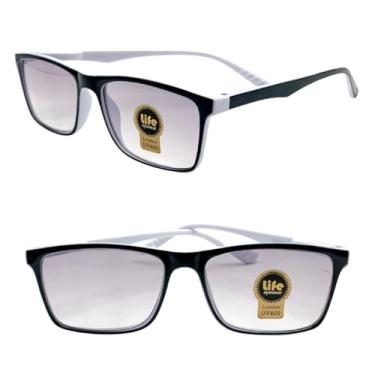 Imagem de Óculos de Leitura Sol Branco Com Preto com Lentes Perto Grau (Branco Com Preto, 2.25, x)