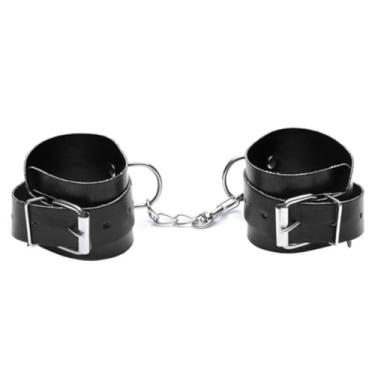 Imagem de Bracelete Algema Em Bebin Laminado Bracelete de Pulso Sensual para Fantasias Algema Erótica DX1200 (PRETO)