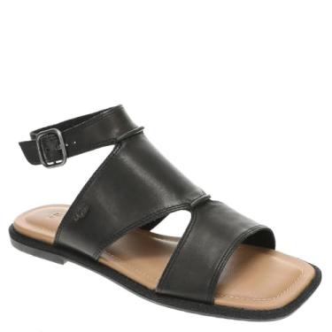 Imagem de UGG Sandália rasteira feminina Delray, Couro preto, 40