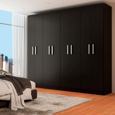 Imagem de Guarda-Roupa Casal Malbec 8 Portas Preto - Pm