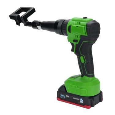 Imagem de Luocute Alicates de Quilha de Aço Leve Elétrico, Ferramenta de Rebite de Rotação de 360 ​​graus Com Bateria de 21V Li e 2000mAh para Construção de Couro de Metal Plástico