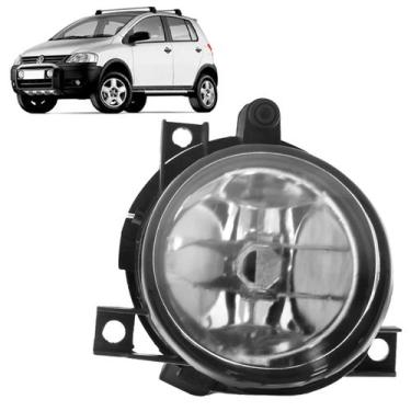 Imagem de Farol Milha Auxiliar Crossfox 2005 2006 2007 2008 2009 2010 Lente Lisa