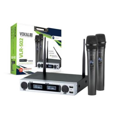 Imagem de Microfone Sem Fio Vokal VLR-502 UHF Duplo Mão