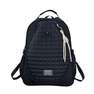 Imagem de oshhni Bolsa de tênis acolchoada, bolsa de pickleball portátil com zíper suave, alças de ombro ajustáveis ​​para pickleball e badminton para mulheres e, Preto com Pingente
