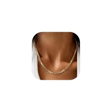 Imagem de ChainsHouse Colar de arame farpado punk espinhos corrente para homens e mulheres, 6 mm de largura aço inoxidável/metal preto/joias hiphop rock banhado a ouro 18 K, 45 a 56 cm, 20 Inches, Aço