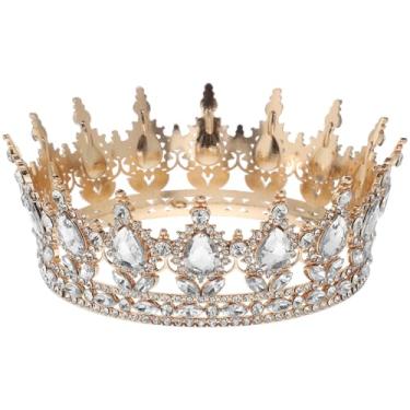Imagem de ULTECHNOVO Coroa De Rainha Real Tiara De Casamento Noiva Tiaras E Coroas De Strass Mulheres Acessório De Cabeça Festa De Aniversário Cosplay
