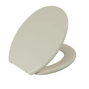 Imagem de Assento SanitáRio Oval Universal | Tampa PráTica Com Design Moderno Para Seu Banheiro(Bege Claro)