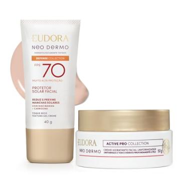 Imagem de Combo Facial: Protetor Solar Facial Fps 70 Cor 1 40g + Creme Hidratante Facial Uniformizador 50g