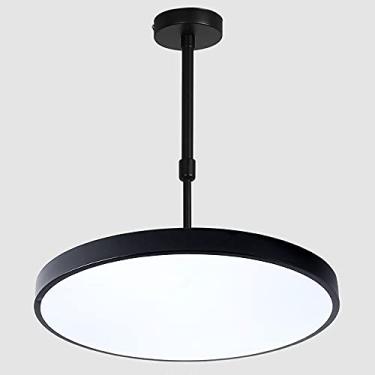 Imagem de Candeeiro de teto LED com atenuação, moderno candeeiro de teto LED, candeeiro pendente, iluminação do lustre, candeeiro suspenso contemporâneo, compatível com sala de estar, quarto, sala de jantar