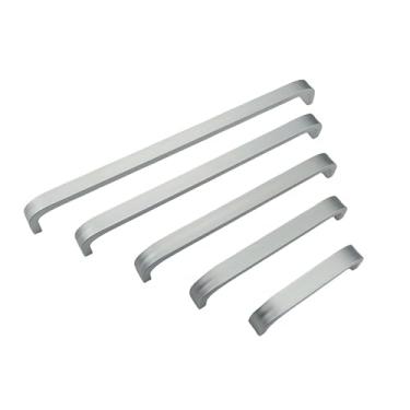 Imagem de CXYFQUUK Puxador de móveis de liga de alumínio para armários de cozinha, puxadores de gaveta, puxadores de armário, puxadores de toucador, 2 peças (160 mm)