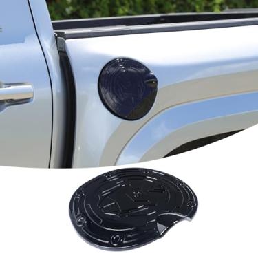 Imagem de Daeiclru Acabamento da tampa da porta do tanque de combustível compatível com Toyota Tacoma 2024 2025+, tampa do tanque de gasolina da porta do enchimento de combustível, acessórios de proteção