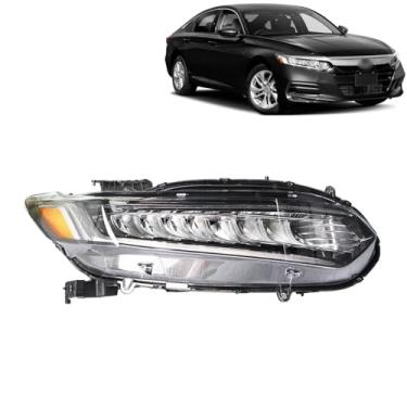 Imagem de Silscvtt Conjunto de substituição de farol para Accord 2018-2021 conjunto de lâmpadas cromadas lado do passageiro lado do passageiro 1 peça 33100-TVA-A11