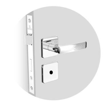 Imagem de Fechadura Banheiro Paliway Reta Roseta Quadrada Ros24 Cromado 40mm (40