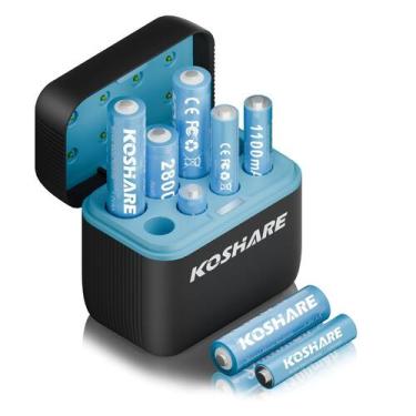 Imagem de Bateria KOSHARE 1,2V Ni-MH AA 2800mAh AAA 1100mAh Carregador