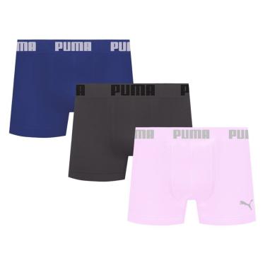 Imagem de Kit 3 Cuecas Puma Boxer Sem Costura Masculina