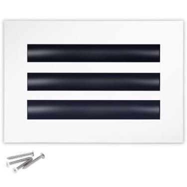 Imagem de Capa de ventilação AC moderna 10x6 – Grade decorativa para registro de saída de ar, difusor de ranhura linear, fluxo de ar ajustável, operação silenciosa, tampa de ventilação HVAC para teto, parede e