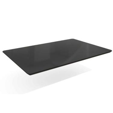 Imagem de Tampo Mesa Sala De Jantar Madeirado C- Vidro Ta31 Crome-jantar-premium Retangular 120x80cm Preto-preto - Kappesberg