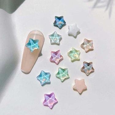 Imagem de Joias de unhas Aurora Decorações Cor Aleatória Estrelas Manicure Japonês Rômbico Acessórios para Unhas para Mulheres (B-10 peças)