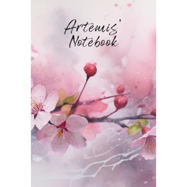 Imagem de Artemis’s Notebook: Personalized Diary Journal for Artemis, Stylish Watercolor Apple Blossom Diary, 6"x 9" 160 Lined Pages