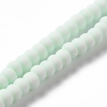 Imagem de 650 peças pequenas contas de porcelana feitas à mão 4 x 3 mm contas planas redondas pequenas de cerâmica espaçador de porcelana solta para fazer joias, pulseiras faça você mesmo, colar, brinco, contas