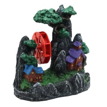 Imagem de Stgfyxgs Escultura Decorativa de Aquário com Moinho de Vento em Estilo Jardim de Pedras, Artesanato Artístico, Paisagismo, Microdecoração, Ornamento para Aquár