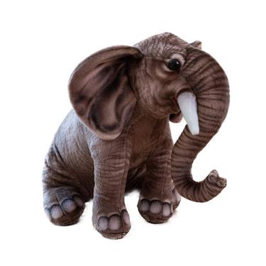 Imagem de Boneca de brinquedo de pelúcia, elefante realista, bicho de pelúcia macio, 30 cm