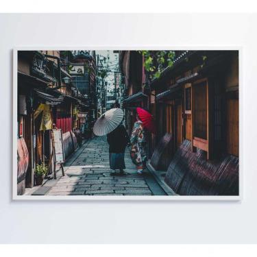 Imagem de Quadro Viela Festival Japonês 60x40 Cm Adesivo Fotográfico